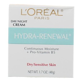 L'Oreal Dermo-Expertise Hydra-Renewal Continuous Moisture Cream Dry/Sensitive Skin 1.70 oz (Pack of 11)