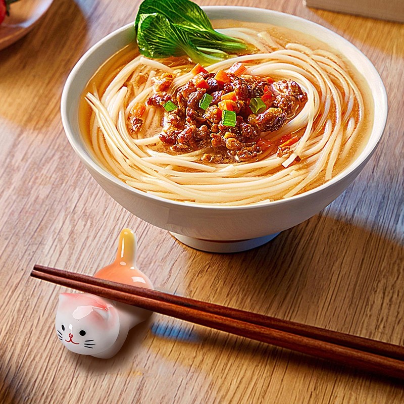 Cute Cat Chopsticks Rest | Ceramic Chopsticks Holder Desk Ornament