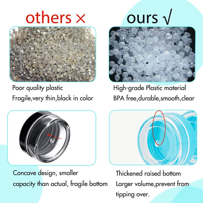 ZEJIA 10 Gram Sample Containers, 20 Count Cosmetic Containers with