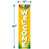 Eureka Crayola Welcome Vertical Classroom Banner for Teachers, 12" x