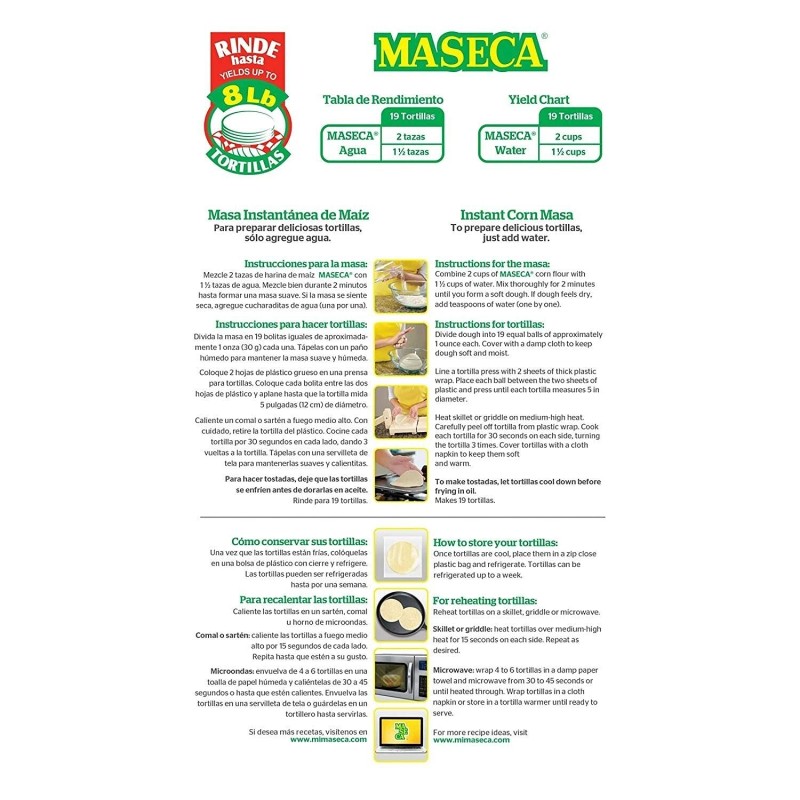 Maseca, Corn Masa Flour, 4.4 lb (2 kg), Count 1
