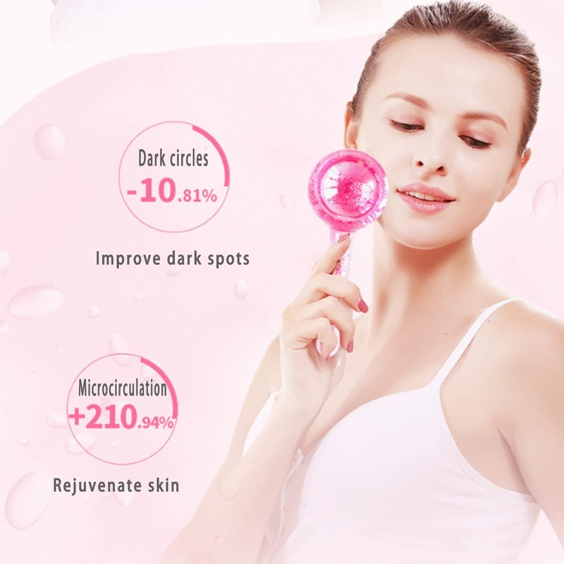 Aifounds 2 pc Facial Ice Globes,Spa Cooling Globe for Face