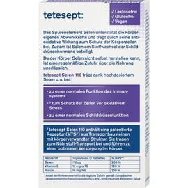 tetesept 테테셉트 셀레늄 100 고용량 미니 정제 40개입 7.52g tetesept Selenium 100 High-Dose Mini Tablets 40 Count 7.52g