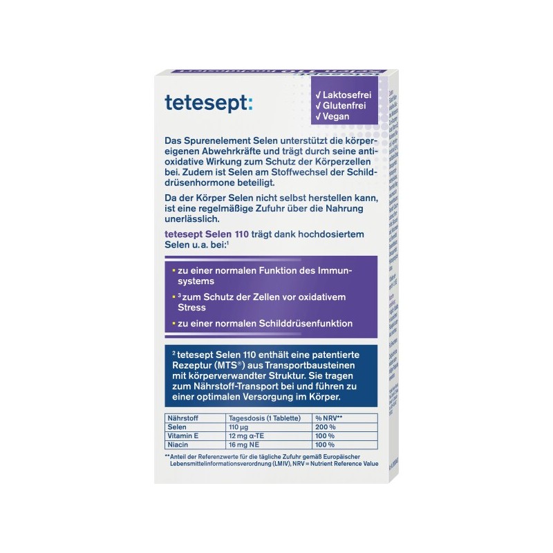 tetesept 테테셉트 셀레늄 100 고용량 미니 정제 40개입 7.52g tetesept