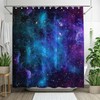 Luminora Outer Space Starry Galaxy Shower Curtain for Bathroom Cosmic