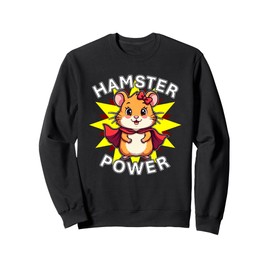 Cute Hamster Power Girl Furry Friend Superhero Star Sweatshirt