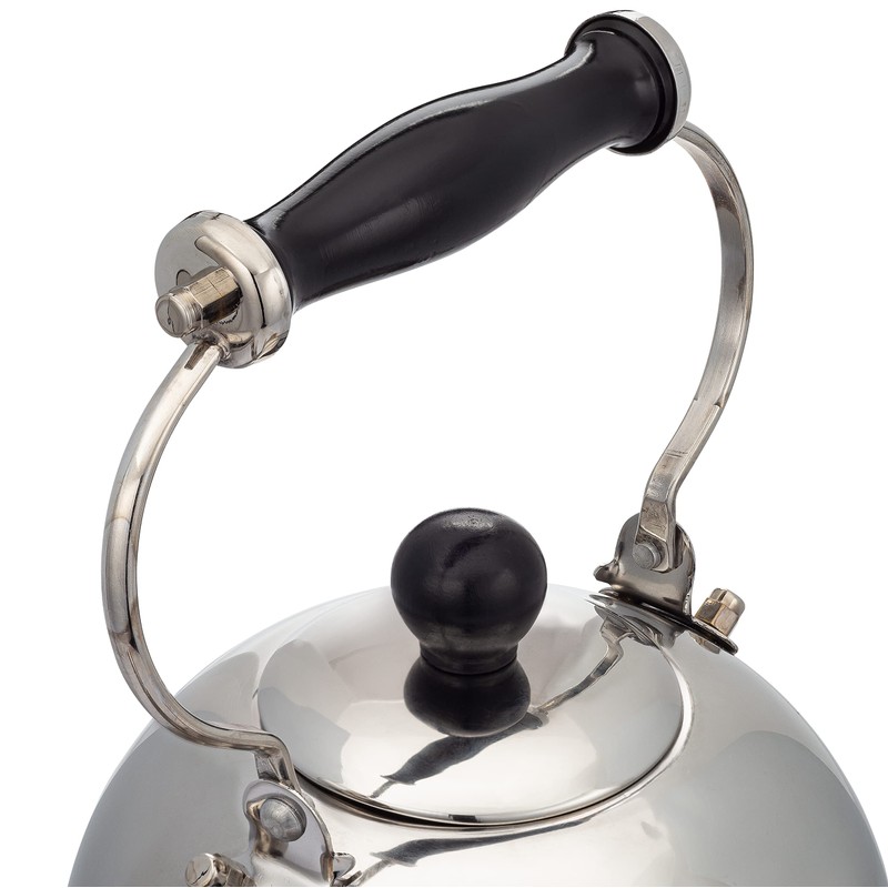 2 Qt. Stainless Steel Smooth Teakettle w/Wood Handle