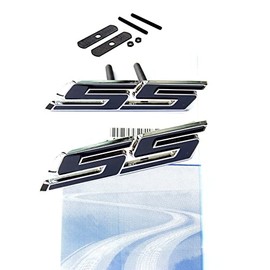 Yoaoo 1x OEM Ss Emblem Grille +Decal Badge 3D Compatible with Zl1 1LE Series Front Chrome Black