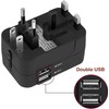 Universal Travel Socket International Adapter with Two USB Ports for