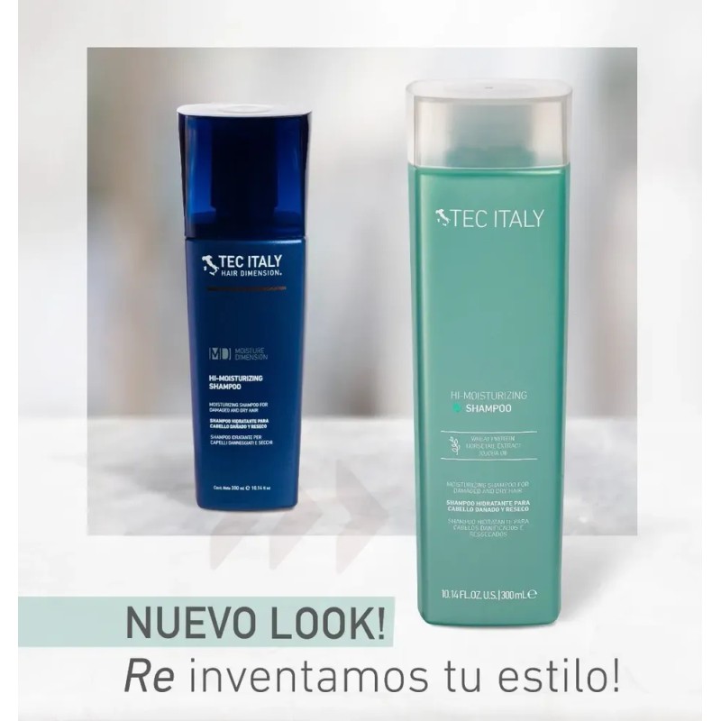 Shampoo Tec Italy Hidratante Cabello Dañado Antifrizz 300ml