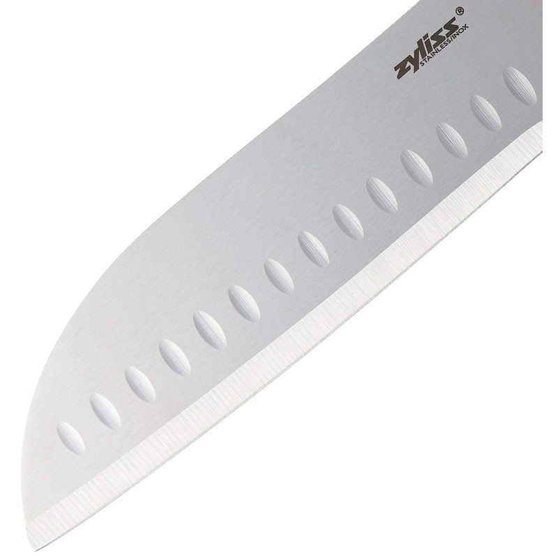 ZYLISS 2 Piece Santoku Knife Set with Sheath Covers, Stainless