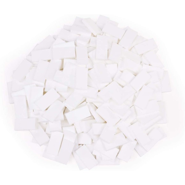 Bulk Dominoes Plastic Bulk 100pcs – Building and Stacking and Chain Reaction Toppling STEAM Toy Blocks for Kids (White)
