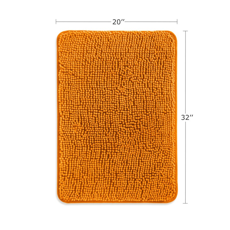 Yeaban Chenille Bathroom Rugs Non-Slip Thick Plush Bath Mat -