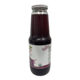 Anna and Sarah 33.8 Oz Organic Grape Juice - Glass Bottle (6 Pack) No Sugar, No Artificial Colors, No Preservatives, No Flavors Added, not from CONCENTRATE
