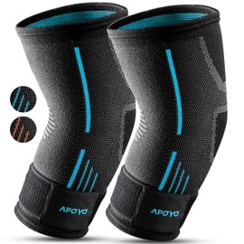 APOYO APOYO Elbow Brace for Tendonitis and Tennis Elbow, (Pair) Compression Sleeve for Arthritis, Workouts, Reduce Joint Pain During Fitness Activity (Small)