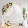 FANPROMS Wedding Arch Drapes White Sheer Fabric 18FT 2 Panels