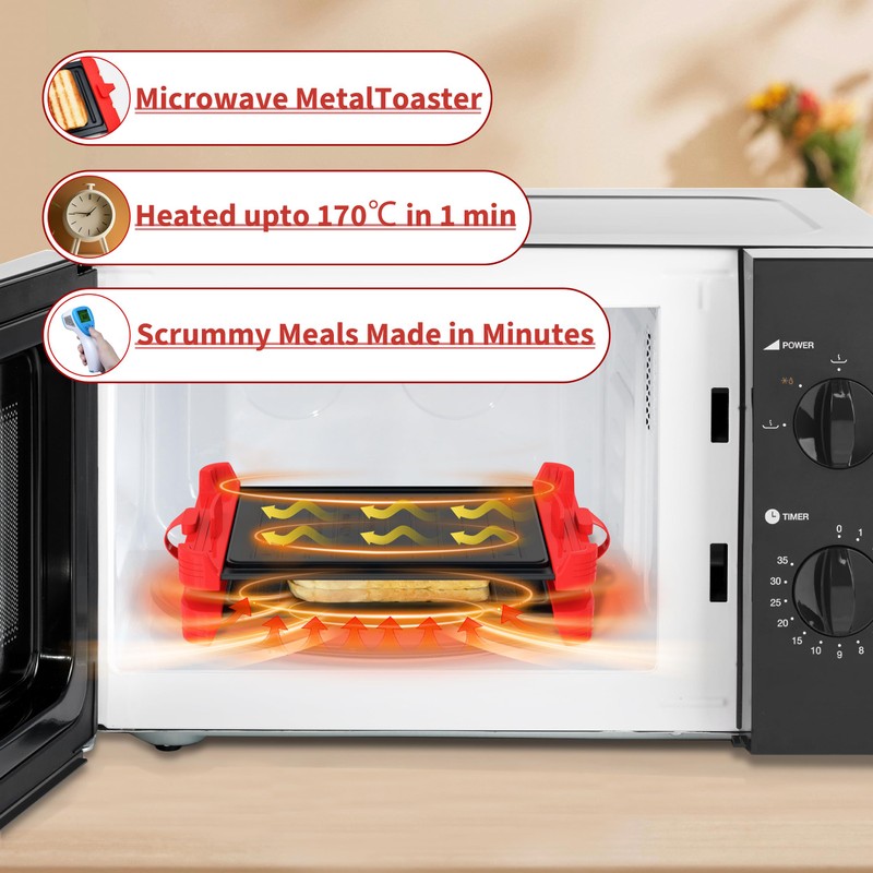 Microwave Sandwich Maker & Grill Cheese Maker with Silicone Oven