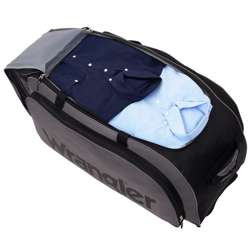 Wrangler Rolling Duffel, Charcoal Grey, 30" Large