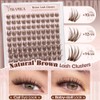 Brown Lash Clusters Natural Eyelash Clusters Soft Wispy Dark Brown