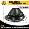 VIVIDA #6 EPDM Metal Roof Pipe Flashing Boot, Flexible Roof