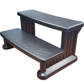 Puri Tech Universal Spa & Hot Tub Outdoor Steps No Slip Grip Support - Black