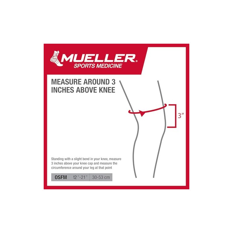 Mueller Rodillera ajustable, color negro, talla única Rodillera ajustable