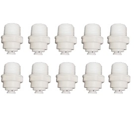 Malida Straight 3/8" Thread Male to 3/8" Push Tube Quick push to Connect Fittings for Water Purifiers RO Reverse Osmosis Systems. (10 Pack)