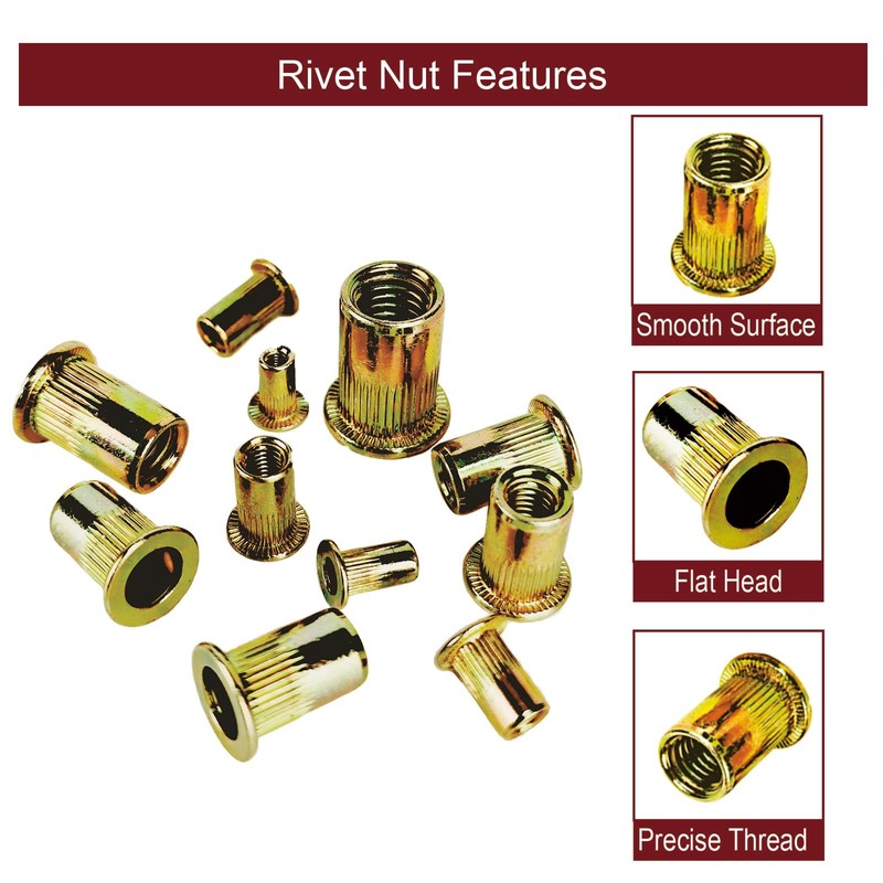 1/4"-20 Rivet Nut Rivnut RIV Nuts - Napia 100pcs 1/4