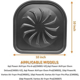 2 Pack Air Fryer Drip Tray Replacement Parts Accessories for Vortex Air Fryer Pro Air Fryer, Vortex Air Fryer Pro Plus, Non-Stick Drip Pan, Dishwasher Safe