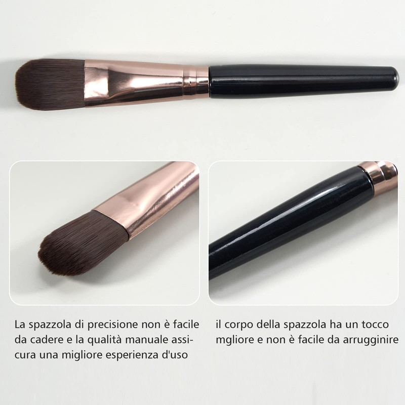 Rose Gold Makeup Brush Set, 20-Piece Premium Makeup Brush Set