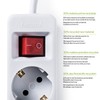 FAMATEL Ecosockets 4 Sockets with On/Off Switch, 3 Metres, Up