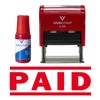 Vivid Stamp Paid Self Inking Rubber Stamp Combo With Refill