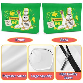 QIBAJIU Cat Gifts for Cat Lovers Cute Cat Makeup Bag Inspired Music Lover Gifts Fan Singer Merch Friendship Gifts for Women Cat Mom Cat Lady Coworkers BFF Birthday Mothers Day Christmas Cosmetic Bag