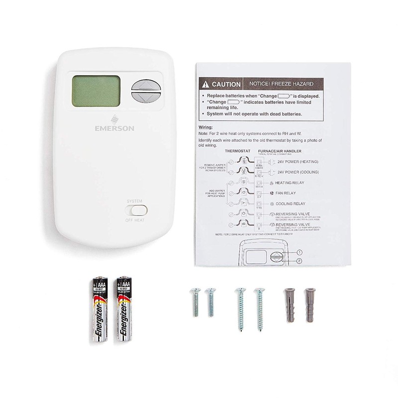 Emerson 1E78-140 Non-Programmable Heat Only Thermostat for Single-Stage Systems (Limited