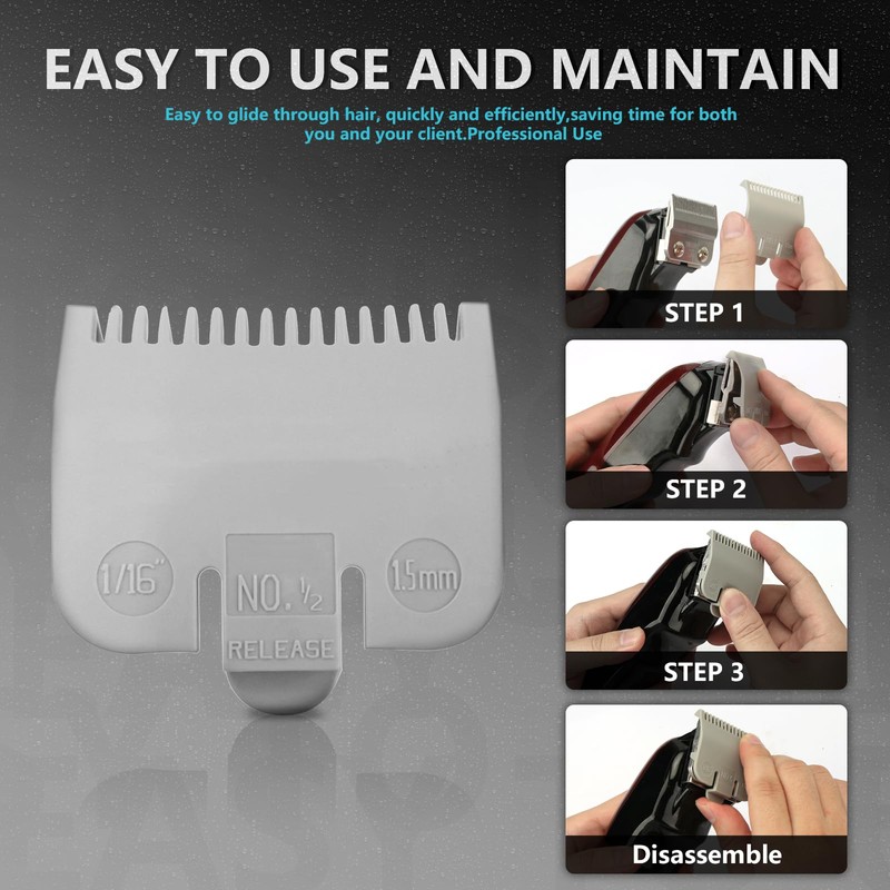 Replacement for Wahl Professional Color Coded Clipper Guide Comb Attachment