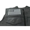 Ivamis Black and White American Flag Patch with White Borders-