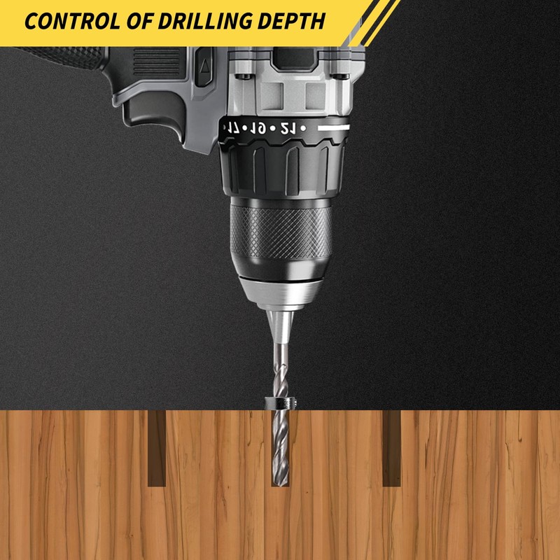 8Pcs Drill Bit Depth Stop Collar Ring 3-10 mm Locator