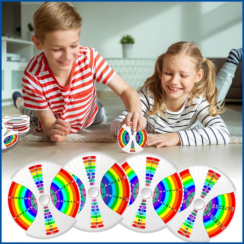 YAAVAAW Math Fidget Spinner,Math Fact Fidget Spinners,Number Fidget Toy,Double Sided
