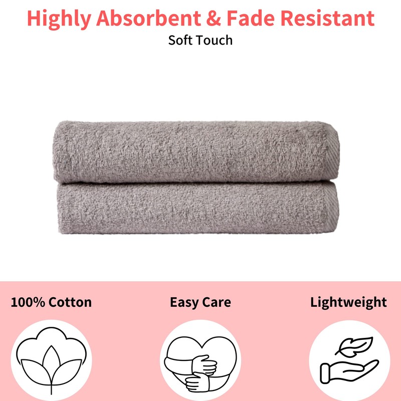 Olivia Rocco Pack Of 2 Bath Sheets Everyday 100% Cotton