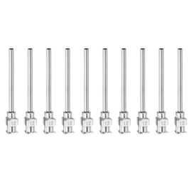 sourcing map Pack of 10 12G Stainless Steel Dispensing Needles, 1 1/2" Glue Needle Tube, Blunt Tips