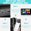 DAJASD Wireless CarPlay Adapter, Wireless CarPlay Android Car 2-in-1 Adapter,