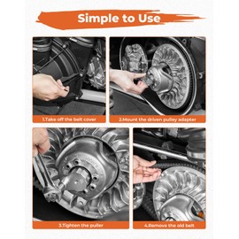 KEMIMOTO X3 Belt Tool Compatible with Can Am Maverick X3/ Trail/Max 2017-2020 Belt Removal Clutch Spreader Tool Replace OEM #708200720 529000088 708200686 (Silver)