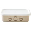 Fuji Enamel Miffy Pastel Storage Container with Lid Shallow Type