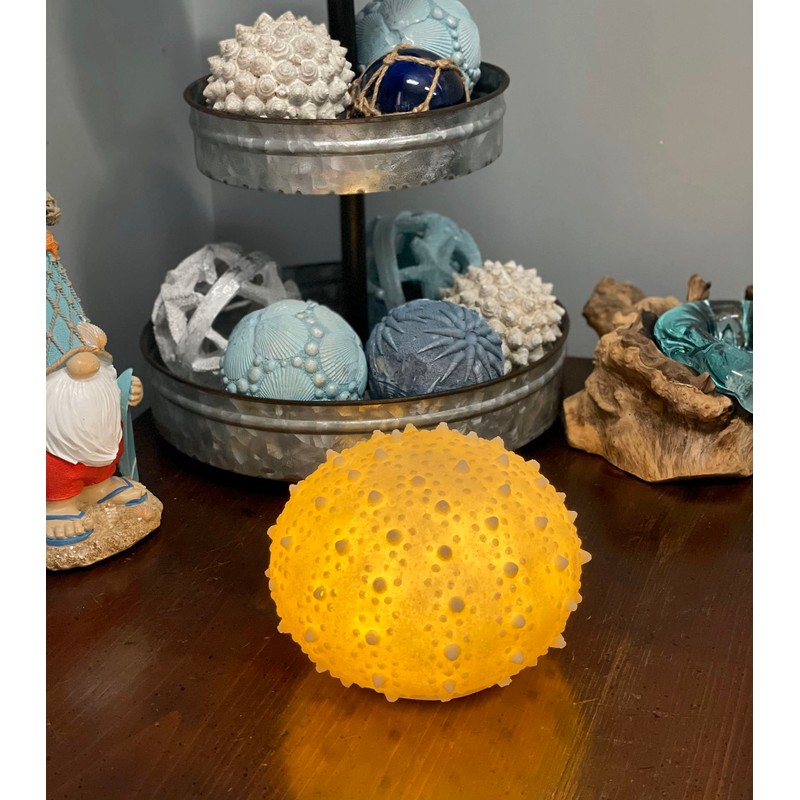 Things2Die4 7 Inch Resin LED Sea Urchin Accent Lamp Decorative