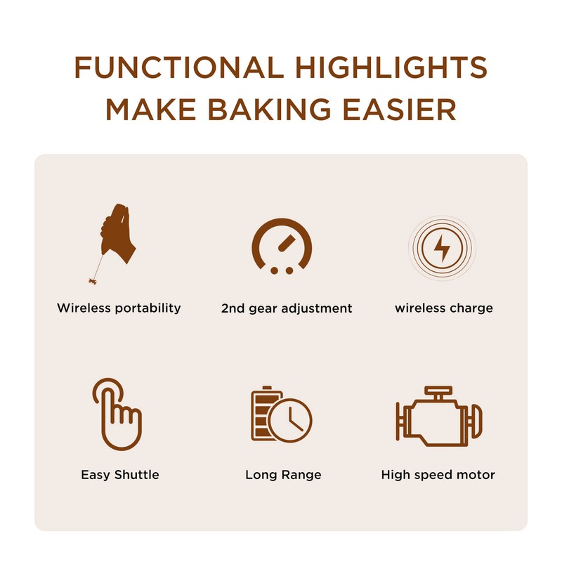 Fully Automatic Electric Milk Frother Wireless Handheld Milk Frother with