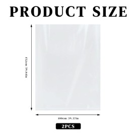 2 Pcs Large Clear Plastic Bags - Heavy Duty 100x152 cm Extra Large Storage Bags, Reusable and Dustproof Suitcase Storage Bag for Luggage, Furniture, Clothes, Quilts, and More
