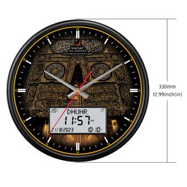 OUD Bukhoor Azan Clock, LED Muslim Prayer Clock, Athan Wall Clock, Read Home/Office/Mosque Digital Azan Clock for Home Decor