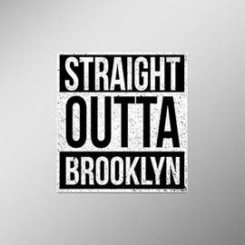 Straight Outta Brooklyn Vinyl Decal Sticker | Cars Trucks Vans SUVs Laptops Walls Windows Cups | Full Color | 4.5 X 5 Inches | KCD2097