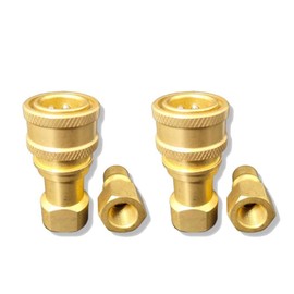 2Sets 1/4" Brass Quick Disconnect Coupler Carpet Cleaning Extractor Wands & Hose