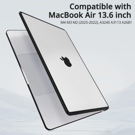 B BELK Compatible with MacBook Air 13 inch Case 2025 2024 2023 2022 M4 M3 M2 A3240 A3113 A2681, [Anti-Cracking] Soft TPU Bumper Hard Shell+Keyboard Cover for MacBook Air 13.6 inch Case, Frost Clear